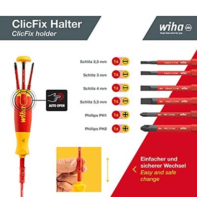 Wiha Magazijnschroevendraaier | 6-delig | sleuf / PH | VDE geïsoleerd | 1 stuk - 38610 38610 - thumbnail