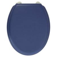 GELCO DESIGN Toiletzitting Dolce - Roestvrijstalen scharnieren - Gegoten hout - Marineblauw - thumbnail