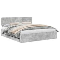 Bedframe met lade Beton Grijs 180 x 200 cm Geconstrueerd hout - thumbnail