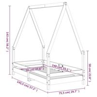 Kinderbedframe 70x140 cm massief grenenhout - thumbnail