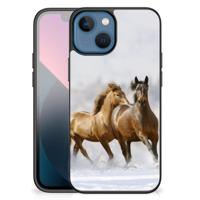 Apple iPhone 13 mini Dierenprint Telefoonhoesje Paarden - thumbnail