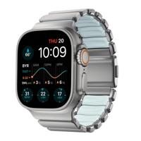 Nomad Stratos band natural hardware (45-49mm) - Icy blue glow - thumbnail