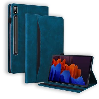 Lunso - Samsung Galaxy Tab S8 Ultra - Luxe Bookcase hoes - Blauw Lunso - Samsung Galaxy Tab S8 Ultra - Luxe Bookcase hoes - Blauw