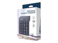 Gembird KPD-W-02 numeriek toetsenbord Notebook/pc Bluetooth Zwart - thumbnail
