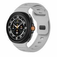 Wave met motief siliconen band - Grijs - Samsung Galaxy Watch 8 Classic - 46mm Wave met motief siliconen band - Grijs - Samsung Galaxy Watch 8 Classic - 46mm
