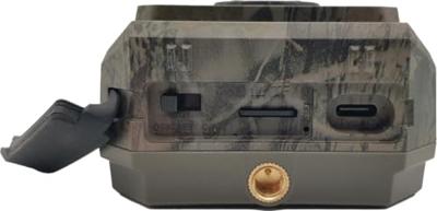 Berger & Schröter Mini 48 MP Wildcamera 48 Mpix Incl. solarlader met Li-ion accu Camouflage bruin, Zwart