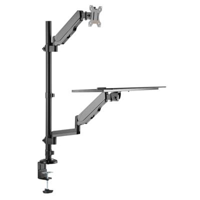 My Wall HL63L Monitor-tafelbeugel Aantal monteerbare displays: 1 Display(s) 43,2 cm (17) - 81,3 cm (32) Zwart In hoogte verstelbaar, Kantelbaar, Zwenkbaar,