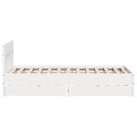 Bedframe zonder matras massief grenenhout wit 150x200 cm - thumbnail