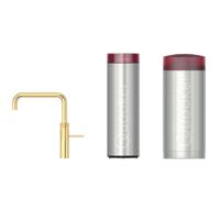 Quooker Fusion Square Keukenkraan Set - Kokend Warm- en Koud Water - Goud - met COMBI+ Reservoir & CUBE - Direct Gekoeld Bruisend Water - thumbnail