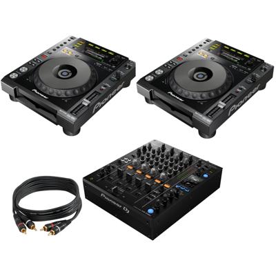 Pioneer DJM-750MK2 + 2 x Pioneer CDJ-850-K + 2 x RCA