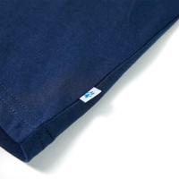 Kindershirt 140 blauw en marineblauw - thumbnail