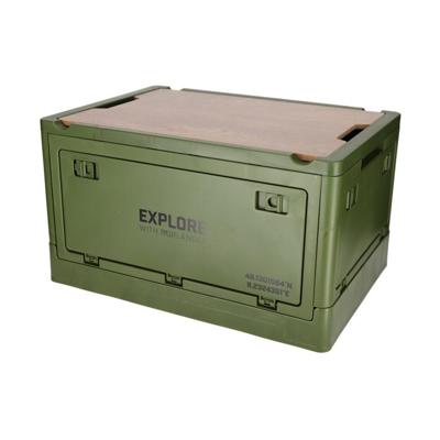 Norländer Krat met Houten Deksel - 33 L - Groen