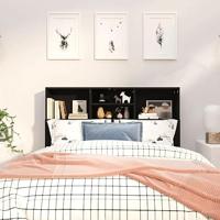 Hoofdbordkast 120x19x103,5 cm zwart - thumbnail