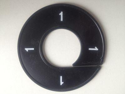 Maatring 9cm zwart/wit 1