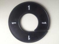 Maatring 9cm zwart/wit 1 - thumbnail