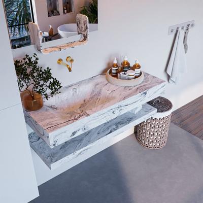 MONDIAZ ALAN-DLUX 110cm planchet Glace. Vrijhangende wastafel CLOUD links zonder kraangat, kleur Glace. MONDIAZ ALAN-DLUX 110cm planchet Glace. Vrijhangende wastafel CLOUD links zonder kraangat, kleur Glace.