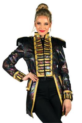 Damesjas Metalic Fiesta zwart