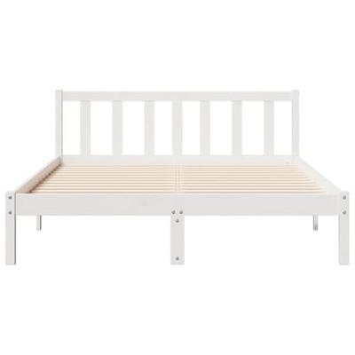 Bedframe extra lang zonder matras grenenhout wit 160x220 cm