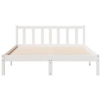Bedframe extra lang zonder matras grenenhout wit 160x220 cm - thumbnail