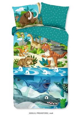 Good Morning Kinderdekbedovertrek "dinosaurussen" - Multi - (140x200/220 cm) - Katoen