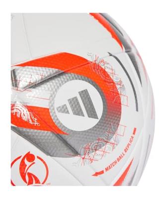 adidas Women&apos;s EURO25 League Final Voetbal Maat 5 Wit Zilver Oranje