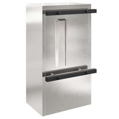 VidaXL Brievenbus met opslag zilver 30 x 20 x 55 cm roestvrij staal