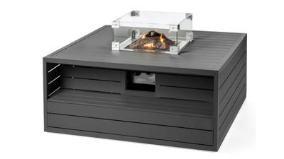 Happy Cocooning: Vuurtafel Aluminium Vierkant - Antraciet