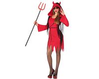 Kostuums voor Volwassenen Rood Demon (1 Onderdelen) Maat XL - thumbnail