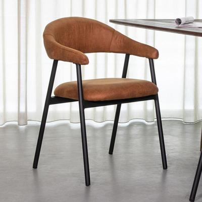 LABEL51 Eetkamerstoel 'Amaze' Micro Suede, kleur Cognac