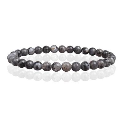 6mm Memphis Natuursteen Armband - Snowflake Obsidian