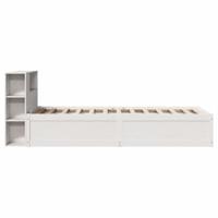 Bedframe zonder matras massief grenenhout wit 90x190 cm - thumbnail