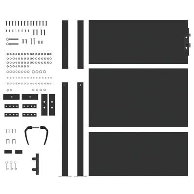Tuinpoort met slot Zwart 105 x 150 cm Poedergecoat staal