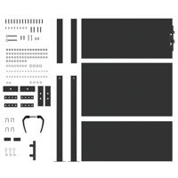 Tuinpoort met slot Zwart 105 x 150 cm Poedergecoat staal - thumbnail