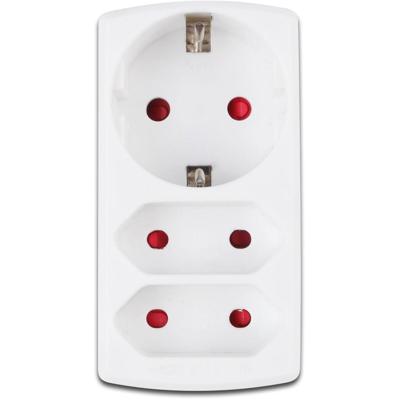 Stopcontact Verdeelstekker 3680W - 3-Voudig Mat Wit Kunststof - Aigi Yvuno