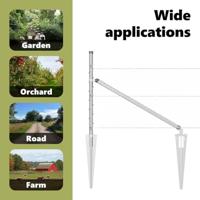 VidaXL Afrasteringspaal zilver 25 x 0,8 m (25 mm gaas) staal - thumbnail