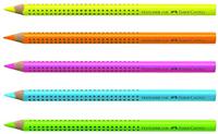 Faber Castell fc-110994 kleurpotlood jumbo grip etui 5 kleuren - thumbnail