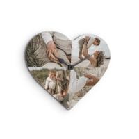 Hardboard wandklok bedrukken - Hartvormig - thumbnail