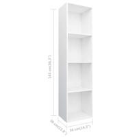Boekenkast/tv-meubel 36x30x143 cm spaanplaat wit - thumbnail