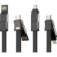 Renkforce USB Adapterkabel [1x USB-A 2.0 stekker, USB-C stekker - 1x Apple dock-stekker Lightning, USB-C stekker, Micro-USB-stekker] 0.20 m - thumbnail