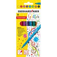 Eberhard Faber EF-551009 Viltstiften Glitter Pastel Kleuren 8 Stuks - thumbnail