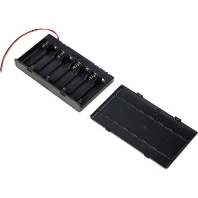 TRU COMPONENTS TC-13220648 Batterijhouder Aantal cellen: 8 AA (penlite) Kabel (l x b x h) 127 x 71 x 19 mm