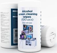 Gembird Scherm reinigingsdoekjes met alcohol 100 stuks - 7296005 - thumbnail