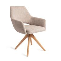 Jesper Home Yanai eetkamerstoel Biscuit Beach revolve oak natural - thumbnail