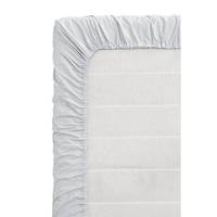 Topper hoeslaken - Percale katoen - lichtgrijs - 90x200 cm - thumbnail