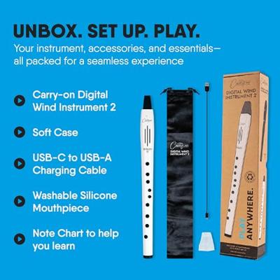 Carry-On Digital Wind Instrument 2 White digitaal blaasinstrument - thumbnail