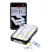 Domino dubbel 6 in blik - 28 stenen - thumbnail