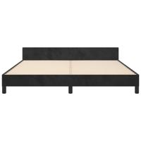 Bedframe zonder matras 160x200 cm fluweel zwart - thumbnail