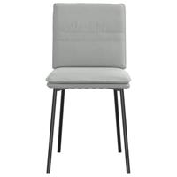 Eetkamerstoelen 4 st fluweel lichtgrijs - thumbnail