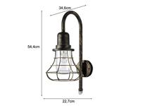 ECO-Light BIRD 1901-PIR BG Buitenlamp met bewegingsmelder (wand) E27 Goudbruin - thumbnail