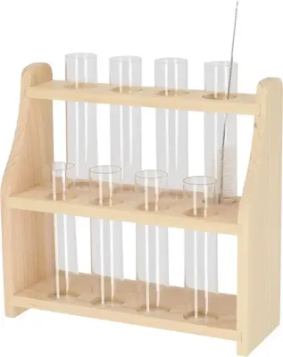 Esschert Design reageerbuisstandaard L - 8 glazen buisjes